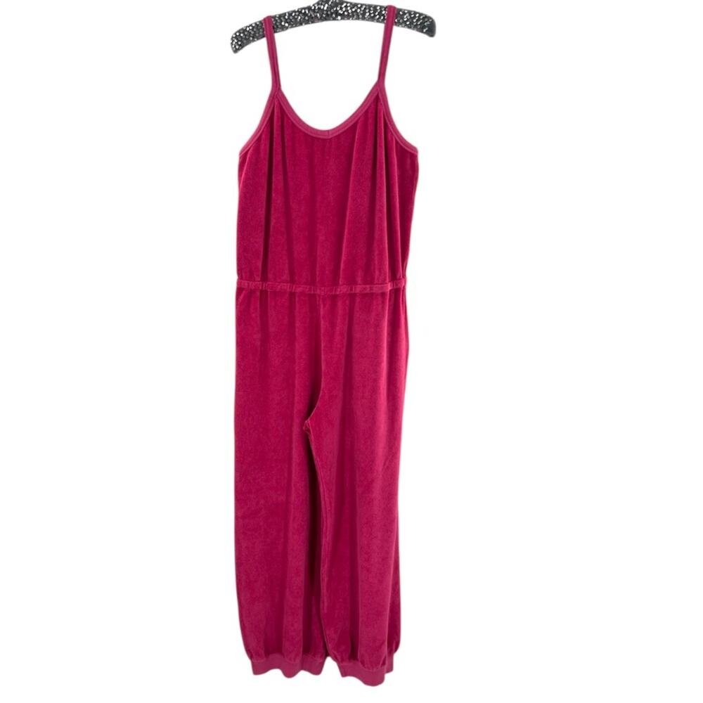 Suzie Kondi Giorgi pink jumpsuit terry cloth sz XL